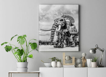 L'éléphant de Nantes sur toile